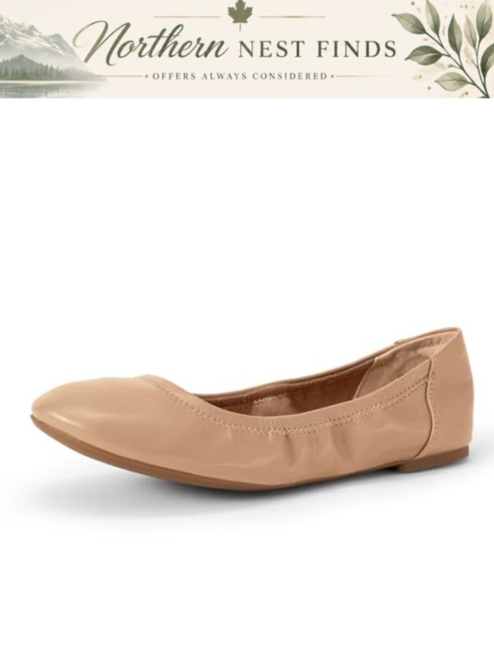 Womens Comfort Ballet Flats Memory Foam Slip On Shoes - Picture 1 of 5